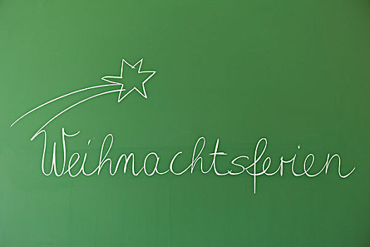 德国,圣诞节,度假,书写,学校,黑板