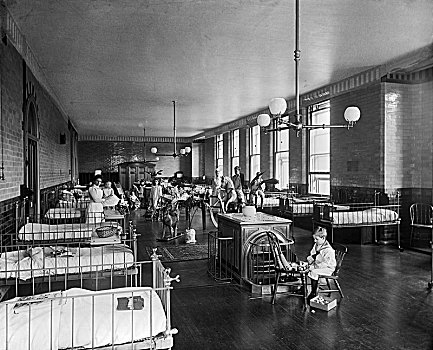 病房,医院,疾病,孩子,街道,伦敦,1893年,艺术家,贝德福德