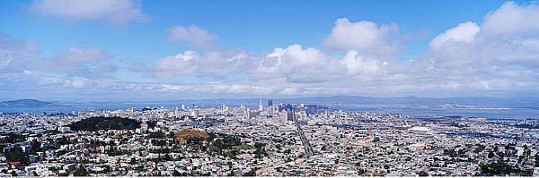 俯视,城市,旧金山,加利福尼亚,美国