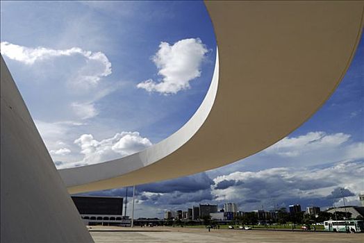 国家博物馆,巴西利亚,巴西,建筑师,奥斯卡-涅梅耶