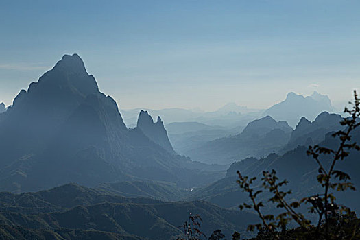石灰岩,风景,万荣,老挝,亚洲
