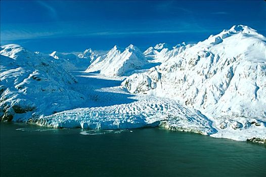 冰河,小湾,冰河湾国家公园,冬天,西部,湾
