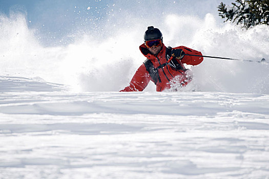 男性,滑雪,山,隆河阿尔卑斯山省,法国