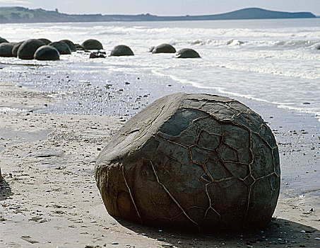 石头,漂石,海滩