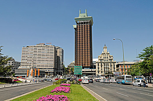 高楼大夏,主要街道,马德里,西班牙,欧洲