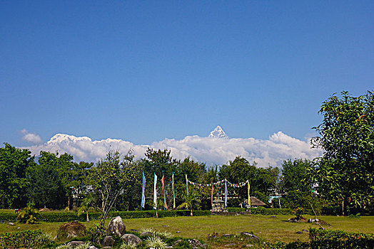 尼泊尔,喜马拉雅山,山,波卡拉,山谷,风景,北方,安纳普尔纳峰