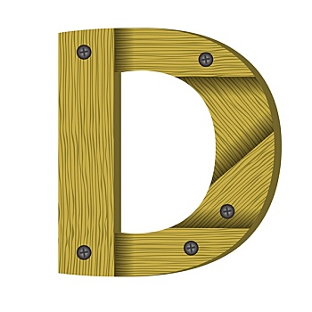木头,字母d
