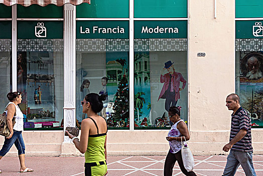 古巴,西恩富戈斯,时尚,店,建筑