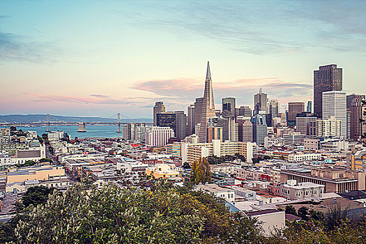 城市,天际线,旧金山,美国