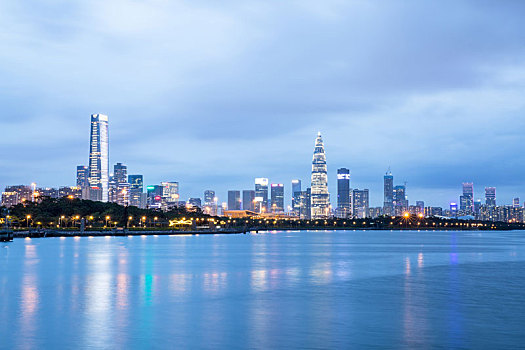 广东省深圳市南山区后海片区夜景