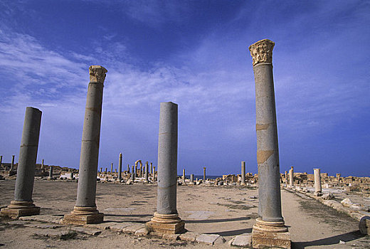 利比亚,靠近,的黎波里,萨布拉塔,罗马,遗址