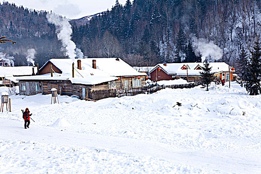 雪乡,双峰林场,村庄,风景,白天,黑龙江,牡丹江