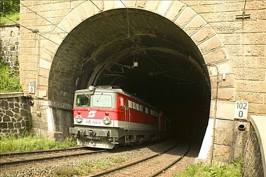 列车,奥地利,铁路,服务,隧道,塞梅宁