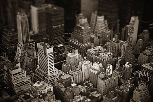 纽约,市中心,摩天大楼,屋顶,风景