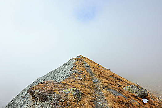 小路,云,冰河,冰碛,策马特峰,阿尔卑斯山,瓦莱,瑞士