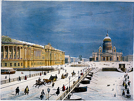 大教堂,参议院,圣彼得堡,俄罗斯,艺术家