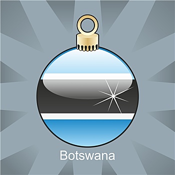 博茨瓦纳,旗帜,圣诞节,形状