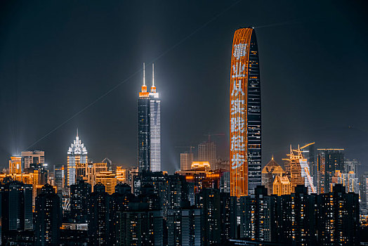 深圳城市夜景和老地标