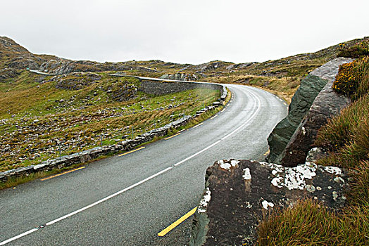 弯曲,道路,间隙,爱尔兰