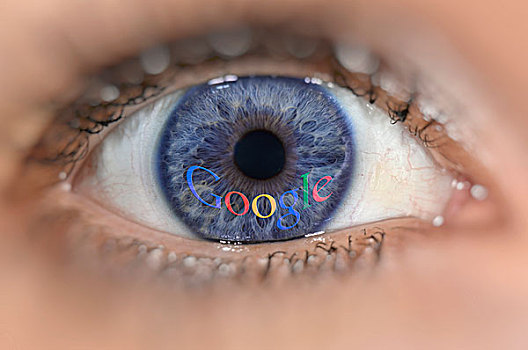 蓝眼睛,谷歌,标识,虹膜,象征,数据,安全