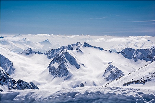 滑雪胜地,冰河,奥地利