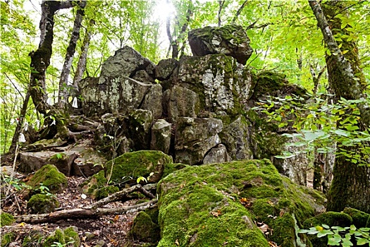 石头,手指,山