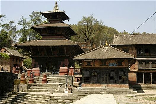 尼泊尔,塔,庙宇,加德满都