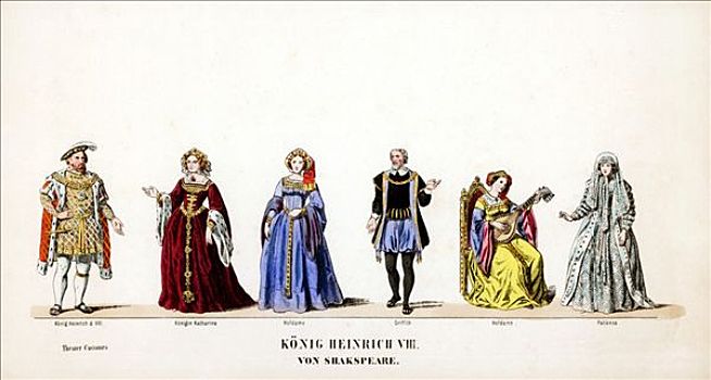 剧院,服饰,造型,演奏,亨利三世,19世纪,艺术家,未知