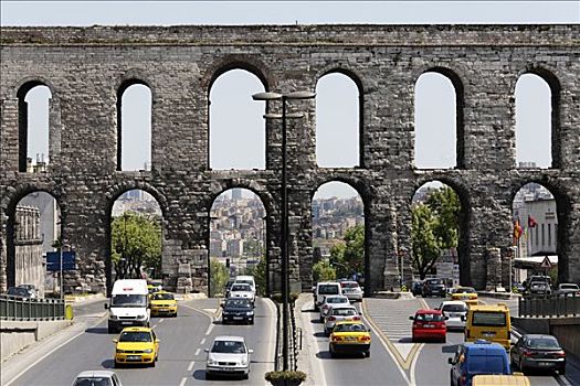 水道,两个,拜占庭风格,拱形,伊斯坦布尔,土耳其