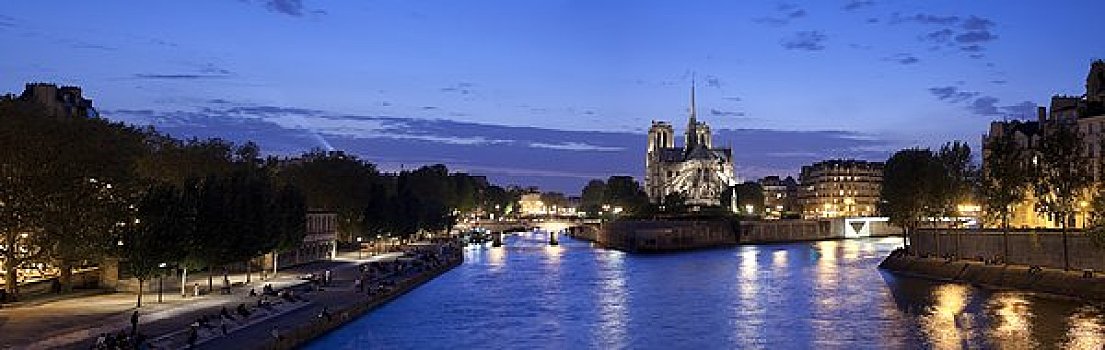 圣母大教堂,塞纳河,巴黎,法国