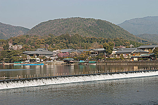 河,岚山,京都,日本