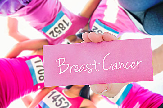 乳腺癌,五个,微笑,跑步,支持,马拉松,文字,美女,拿着,留白,卡