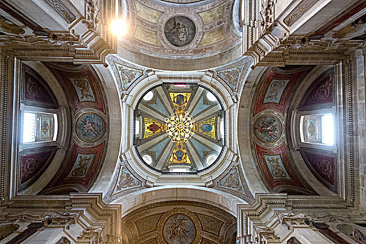 教堂,天花板,耶稣,蒙特卡罗,圣所,布拉加,地区,葡萄牙,欧洲