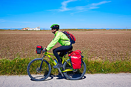 骑车,自行车,旅游,架子,挂包