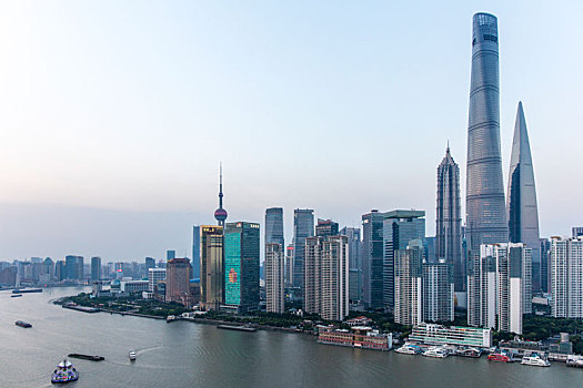 上海,黄浦江,两岸,夜景