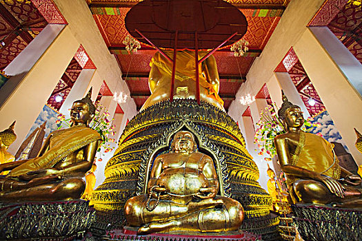 泰国,曼谷,道路,寺院,佛像