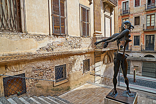 达利,雕塑,费格拉斯,街道,靠近,博物馆,加泰罗尼亚,西班牙