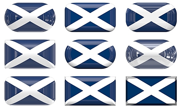玻璃,扣,旗帜,苏格兰