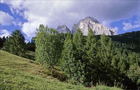 顶峰,多洛迈特山,意大利