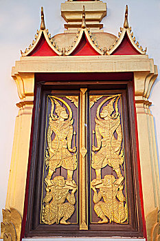 老挝,万象,塔銮寺,入口,装饰