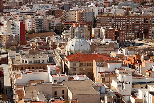 风景,俯视,城市,卡塔赫纳,西班牙