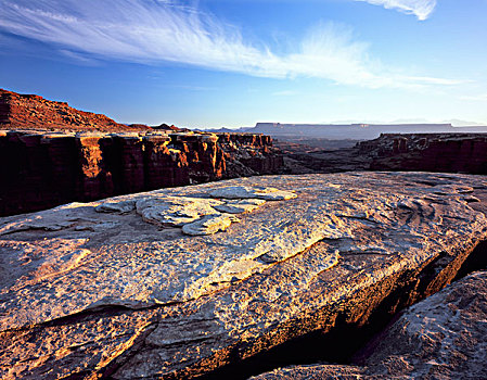 峡谷地国家公园,犹他,美国,白色,边缘,砂岩,高处,醋栗,峡谷,岛屿,空中,地区,大幅,尺寸