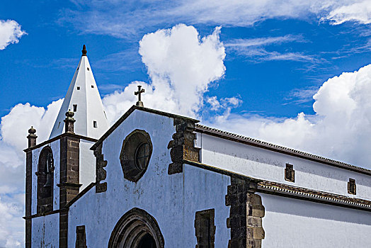 葡萄牙,亚速尔群岛,岛屿,15世纪,城镇,教堂,户外