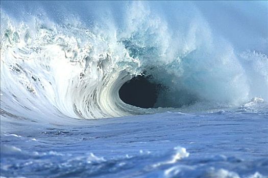 夏威夷,瓦胡岛,北岸,碰撞,白浪,波浪