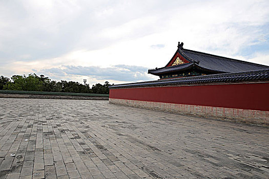 中国建筑陶然亭和天坛古建筑地面图片