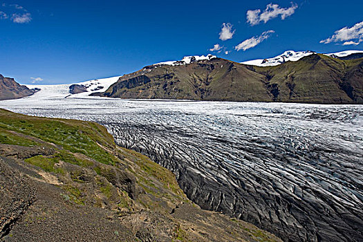 冰河,舌头,斯卡夫塔菲尔国家公园,冰岛,欧洲