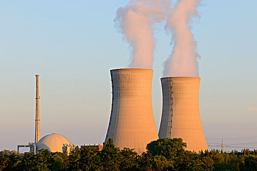 核电站,靠近,巴伐利亚,德国,欧洲