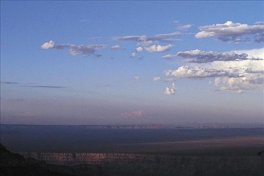 大峡谷,云,高处,边缘,日落,亚利桑那,美国,北美