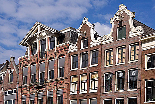 排,传统,房子,运河,阿姆斯特丹,省,北荷兰,荷兰,欧洲
