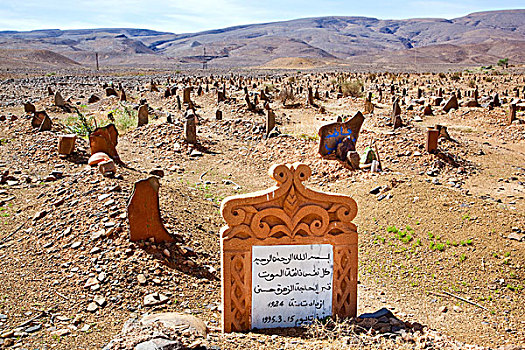 墓地,土地,德拉河谷,靠近,扎古拉棉,摩洛哥,非洲
